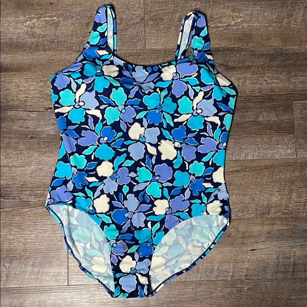 Islander floral print one piece swimsuit